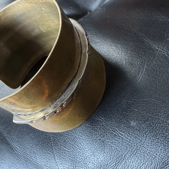 Ak Edgar Stylish Gold and Silver Cuff Bracelet - Picture 5 of 6